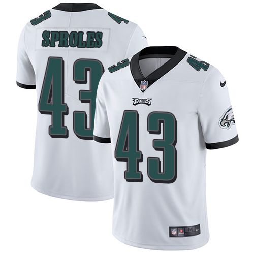 Nike Eagles #43 Darren Sproles White Men's Stitched NFL Vapor Untouchable Limited Jersey - Click Image to Close